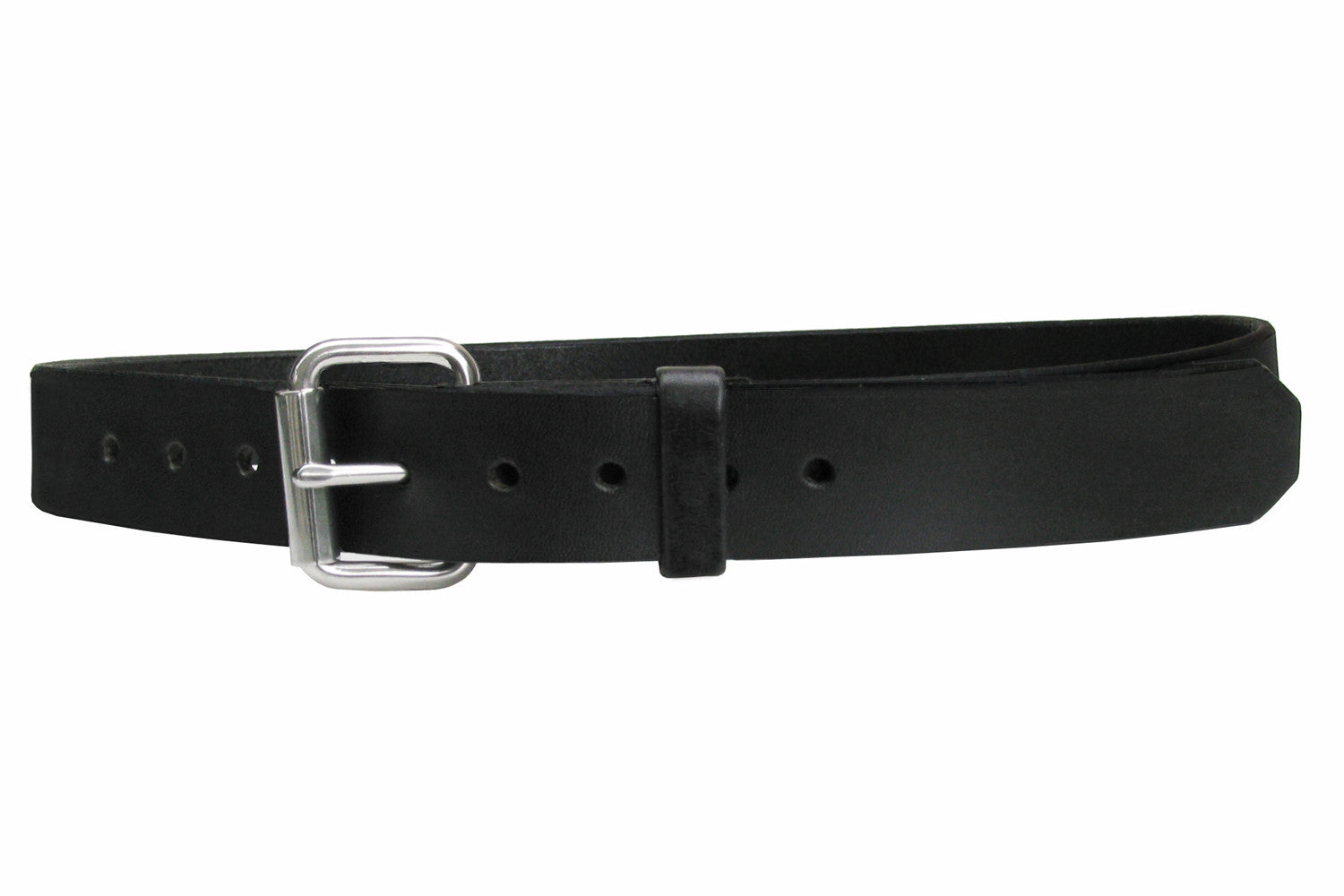 Rich brown Leather belt with Stainless steel buckle: made in New York