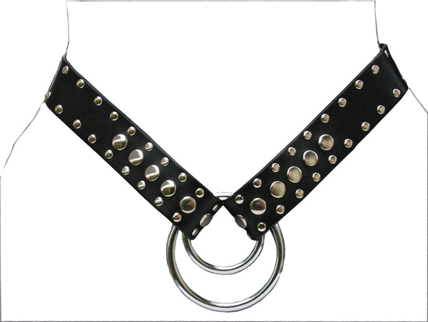 Handmade Double O-Ring Belt Edged with Rivets-Belts-Handmade'n Leather
