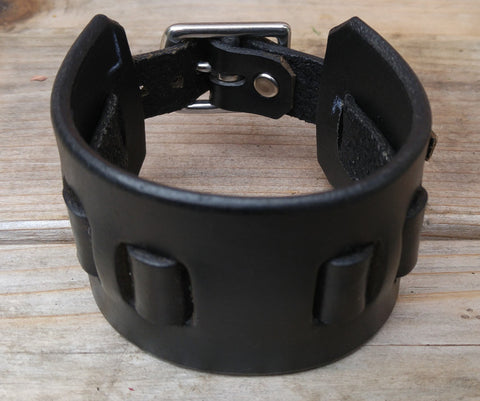 Handmade Leather Watchband with Stainless Steel Buckle-Watchbands-Handmade'n Leather