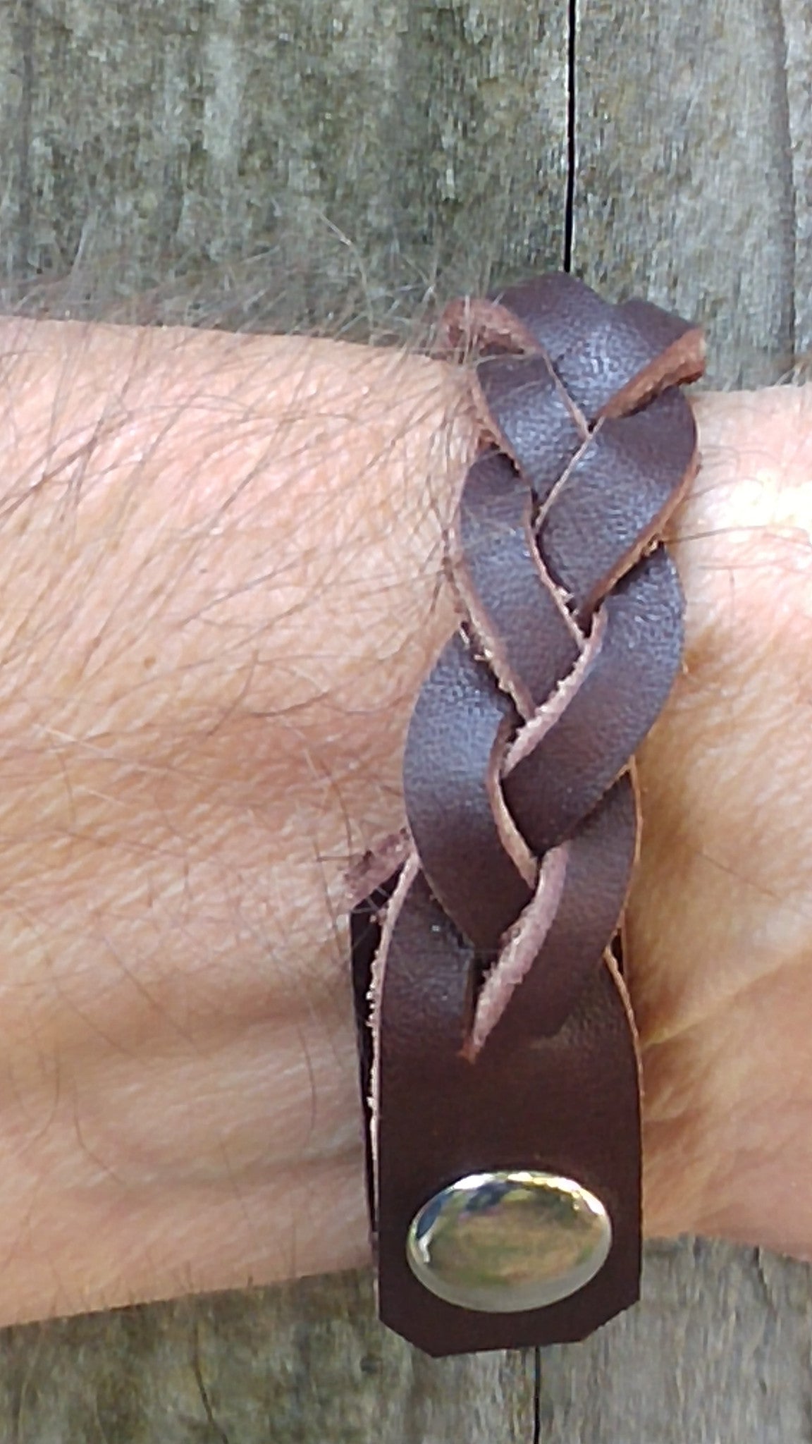 Mystery-Braided Leather Cuff