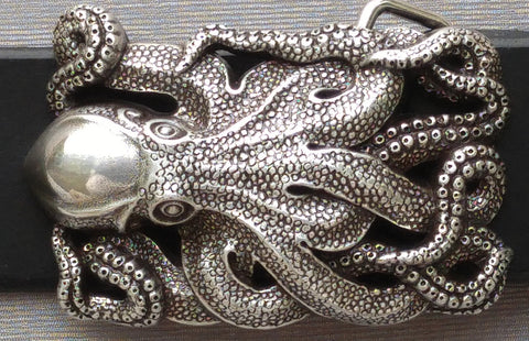 Octopus (Kraken) Buckle-Belt Buckles-Handmade'n Leather